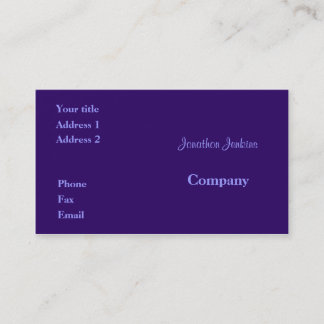 Purple Business Card