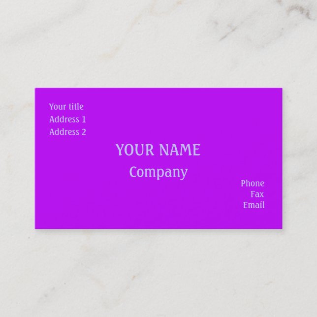 Purple Business Card (Front)
