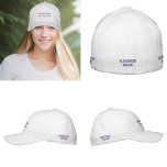 Purple Business Name Embroidered on Cap<br><div class="desc">Cap that you can customize by typing your business name. It will be embroidered on the cap. Thread colour is purple. You can include it in your promotional products, giveaway items or gifts to your customers or clients, a marketing strategy to advertise your business or to promote your brand. Customizable...</div>