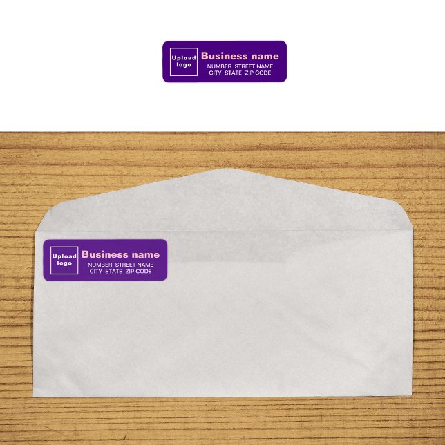Purple Business Return Address Label (Purple business return address label on envelope)