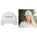 Purple Business Text Embroidered on Cap<br><div class="desc">Cap that you can customize by typing your business name, city or town and state. The text will be embroidered on the cap. Thread colour is purple. You can include it in your promotional products, giveaway items or gifts to your customers or clients, a marketing strategy to advertise your business...</div>