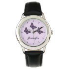 Purple Butterflies And Custom Name