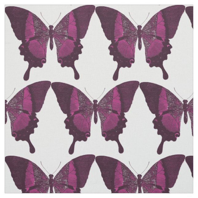 Purple Butterflies Butterfly Fabric (Swatch)