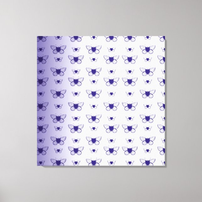 Purple Butterflies Canvas Print (Front)