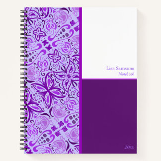 Purple Butterflies Custom Notebook