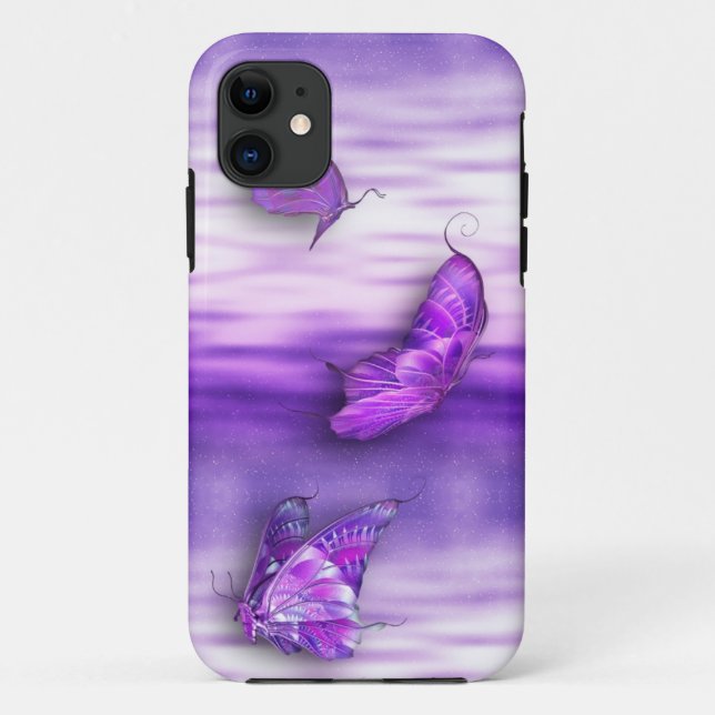Purple Butterflies iPhone4 Case-Mate iPhone Case (Back)