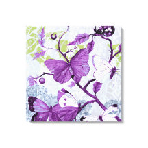 Purple Butterflies on a Branch