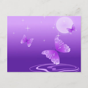 Purple Butterflies Postcard