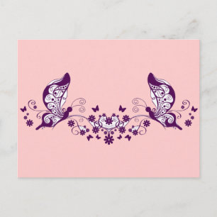 Purple Butterflies Postcard