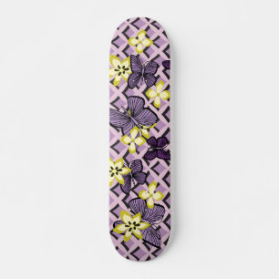 Purple Butterflies Skateboard