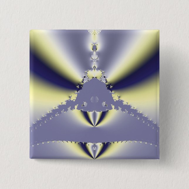 Purple Butterfly 2 Inch Square Button (Front)