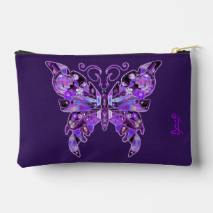 Purple Butterfly 31 Accessory Pouch