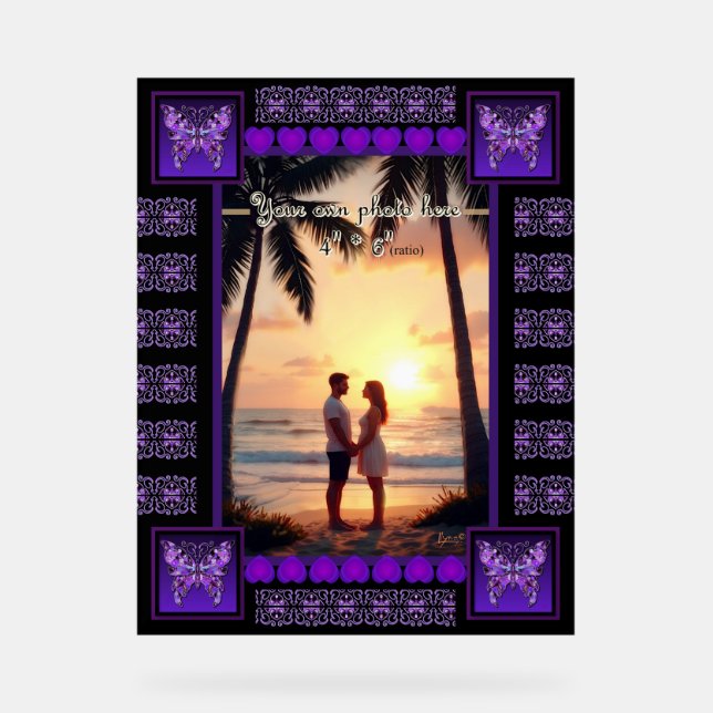 Purple butterfly 31 acrylic sign (Front)