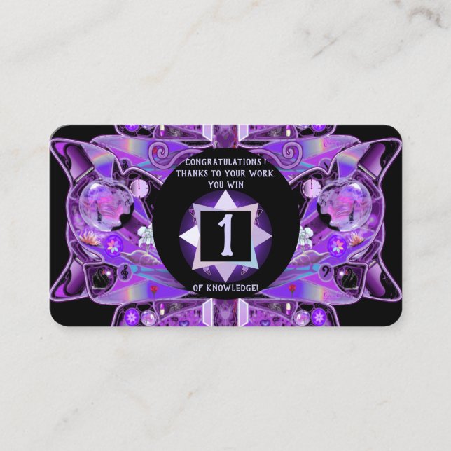 purple butterfly 31 business card (Front)