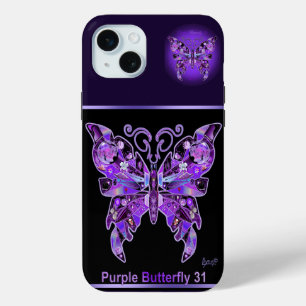 Purple Butterfly 31 iPhone 15 Mini Case