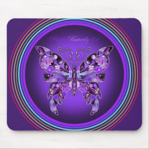 Purple Butterfly 31 Mouse Pad