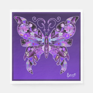 Purple Butterfly 31 Napkin