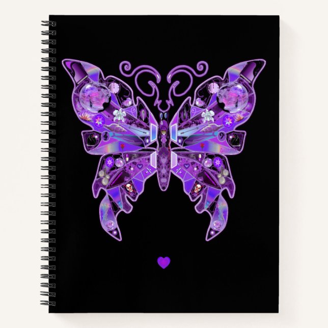 Purple Butterfly 31 Notebook (Front)
