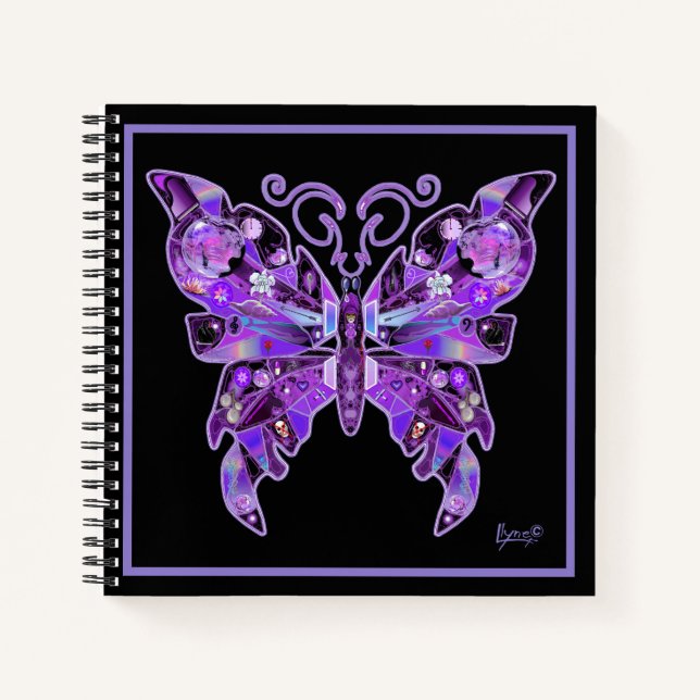 Purple Butterfly 31 Notebook (Front)