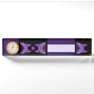 Purple Butterfly 31 Notebook Nameplate