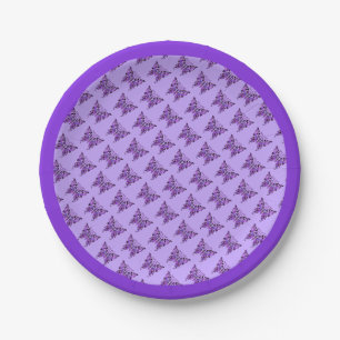 Purple Butterfly 31 Paper Plates