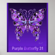 Purple Butterfly 31 Poster