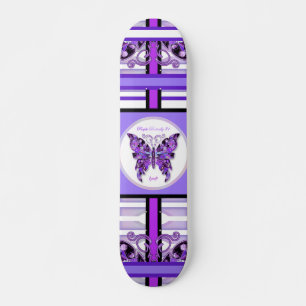 Purple Butterfly 31 Skateboard