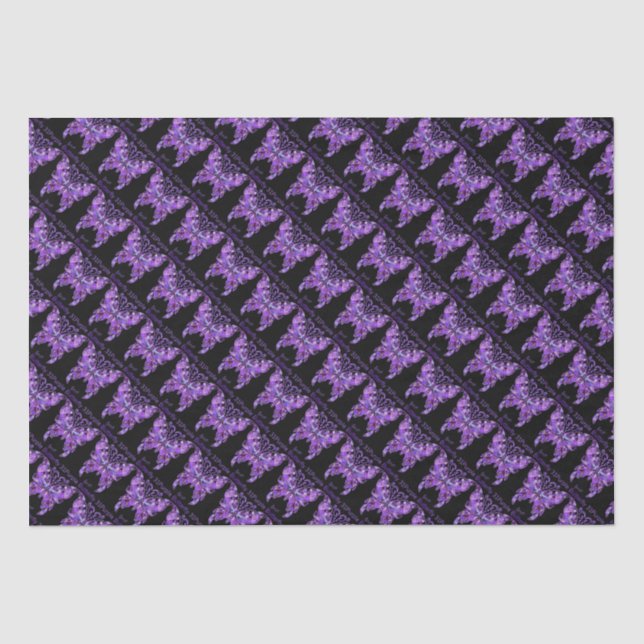 Purple Butterfly 31  Tissue Paper (Front)