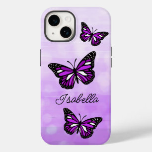 Purple Butterfly and Your Name Personalized    Case-Mate iPhone 14 Case