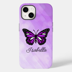 Purple Butterfly and Your Name Personalized    Case-Mate iPhone 14 Case