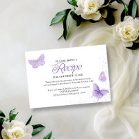 Purple Butterfly Bridal Shower Recipe Request