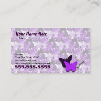 Purple Butterfly Business Card
