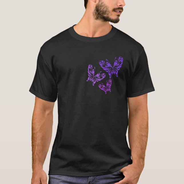 Purple Butterfly  Butterfly  Graphic Tee (Front)
