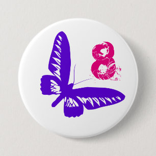 Purple butterfly button for age 8.