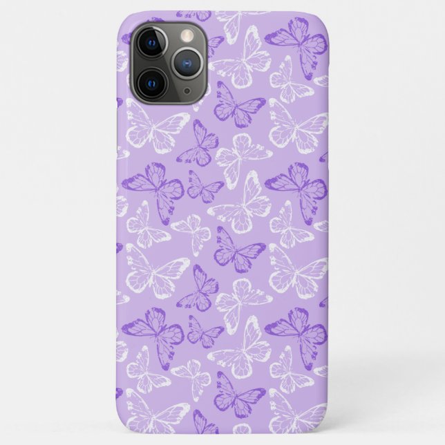 Purple Butterfly Case-Mate iPhone Case (Back)