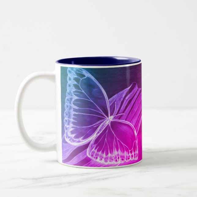 Purple Butterfly Coffee mug (Left)