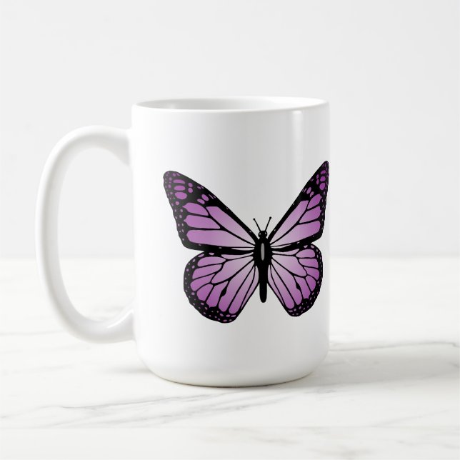 Purple Butterfly Coffee Mug (Left)