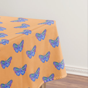 Purple Butterfly Drawing Tablecloth