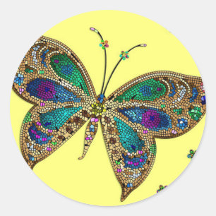 Purple Butterfly Fibromyalgia Awareness Stickers