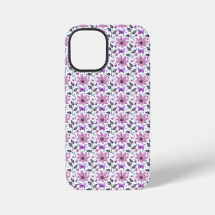 Purple Butterfly Floral Pattern Cute Cottagecore iPhone 12 Mini Case