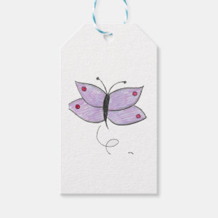 Purple Butterfly Gift Tags