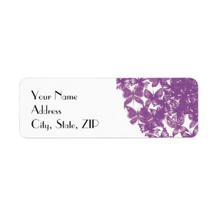 Purple Butterfly Heart Adresse de retour