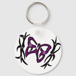 Purple butterfly keychain