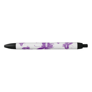 Purple Butterfly Pattern Pen