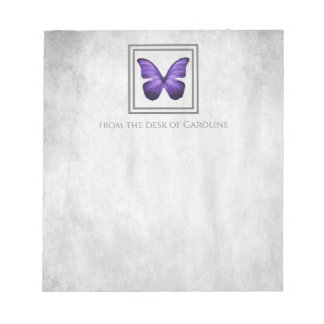 Purple Butterfly Personalized Notepad
