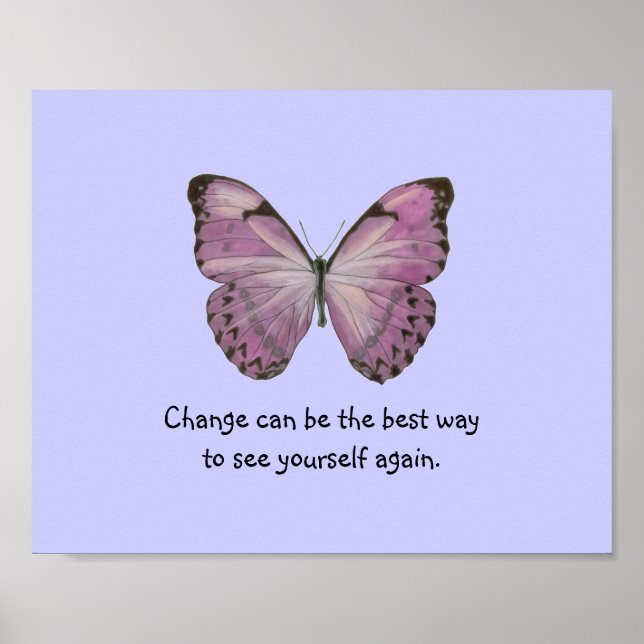 Purple Butterfly Poster (Front)
