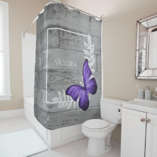 Purple Butterfly Rustic Personalized