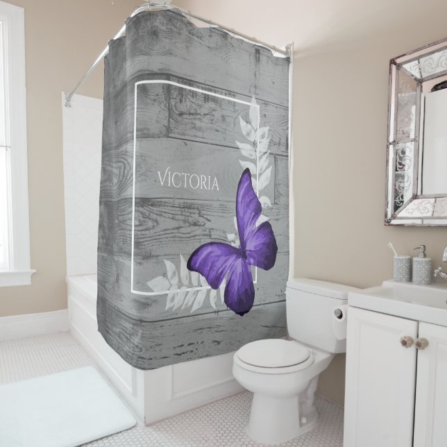 Purple Butterfly Rustic Personalized (In Situ)