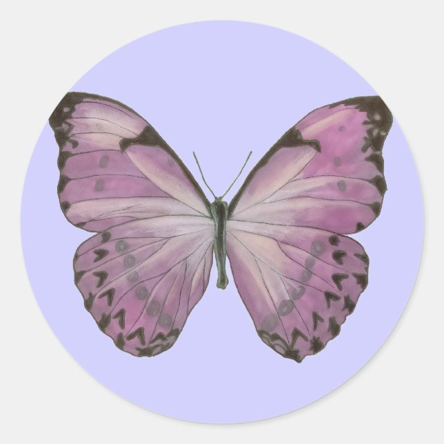 Purple Butterfly Sticker (Front)