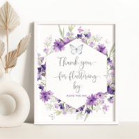 Purple butterfly Thank you for fluttering by